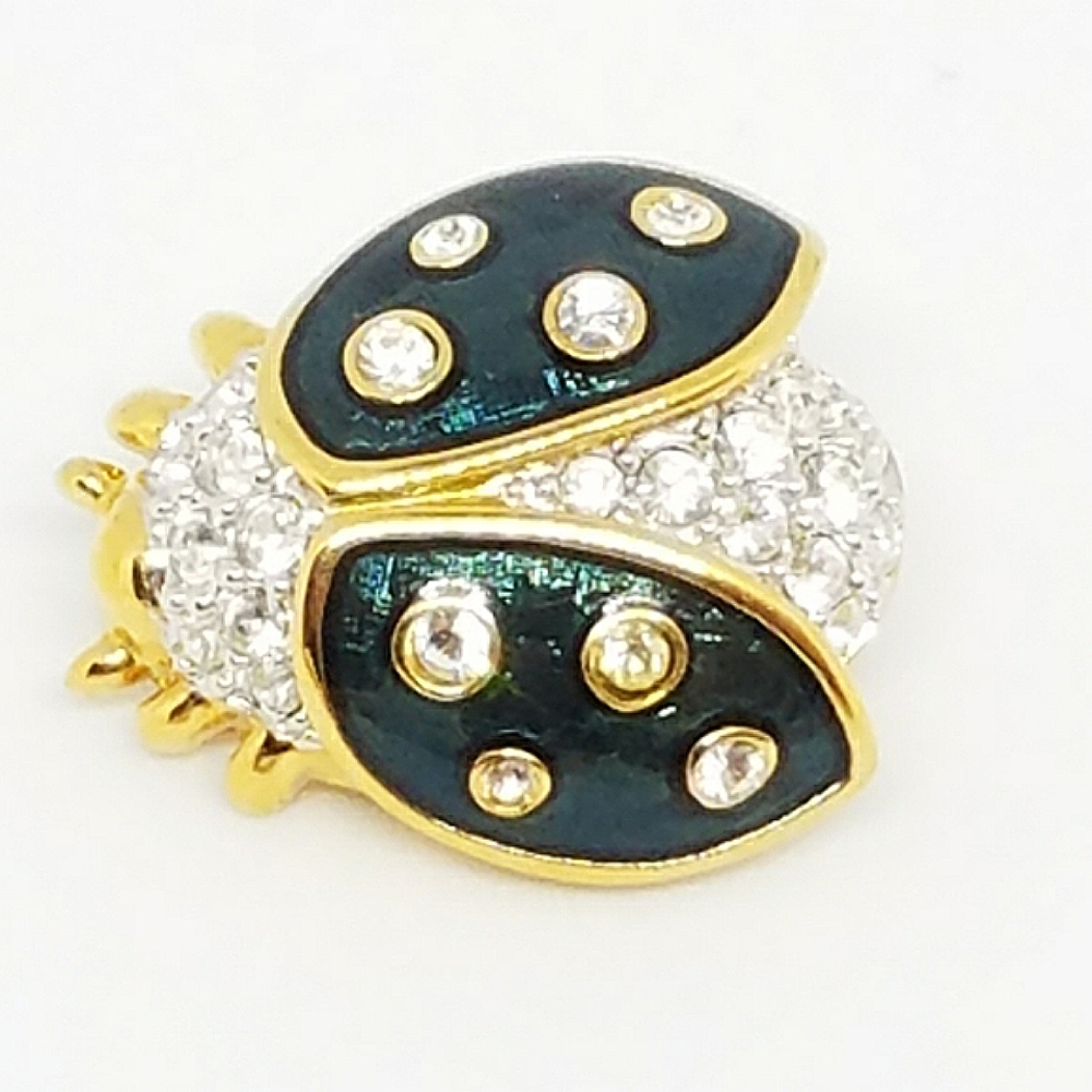 Swarovski Signed Ladybug Pin Brooch